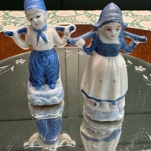 Vintage Japanese Ceramic Figurines- Dutch Boy & Girl